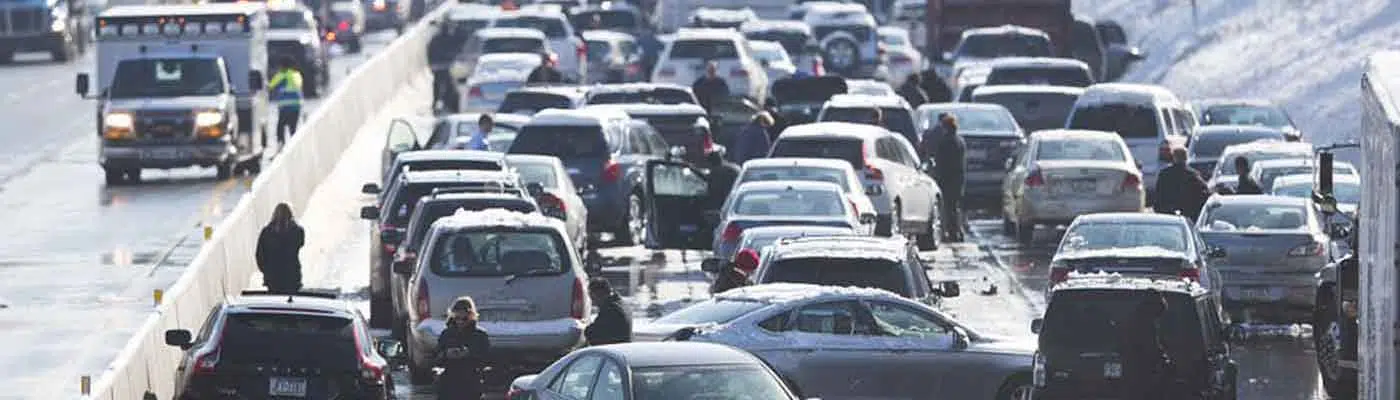 multi car pile up accident