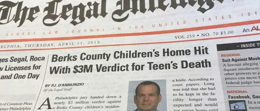Philadelphia Jury Awards $3 Million in Wrongful Death Case