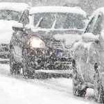 snow on cars