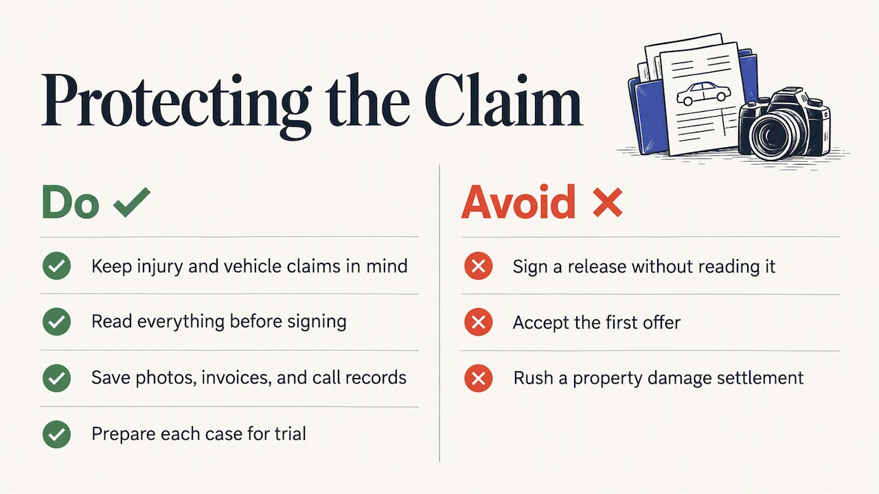 Our perspective: protect the whole claim, not just the car — overview diagram
