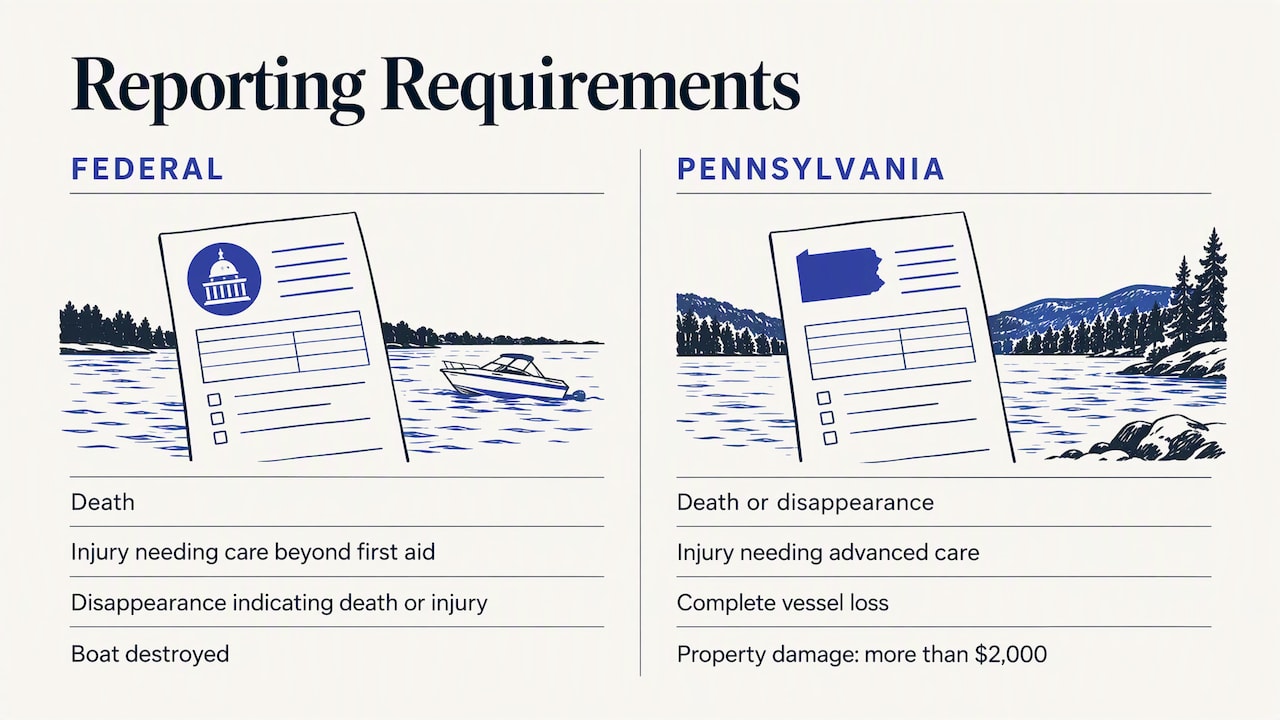 Report the accident first: what the rules require — overview diagram
